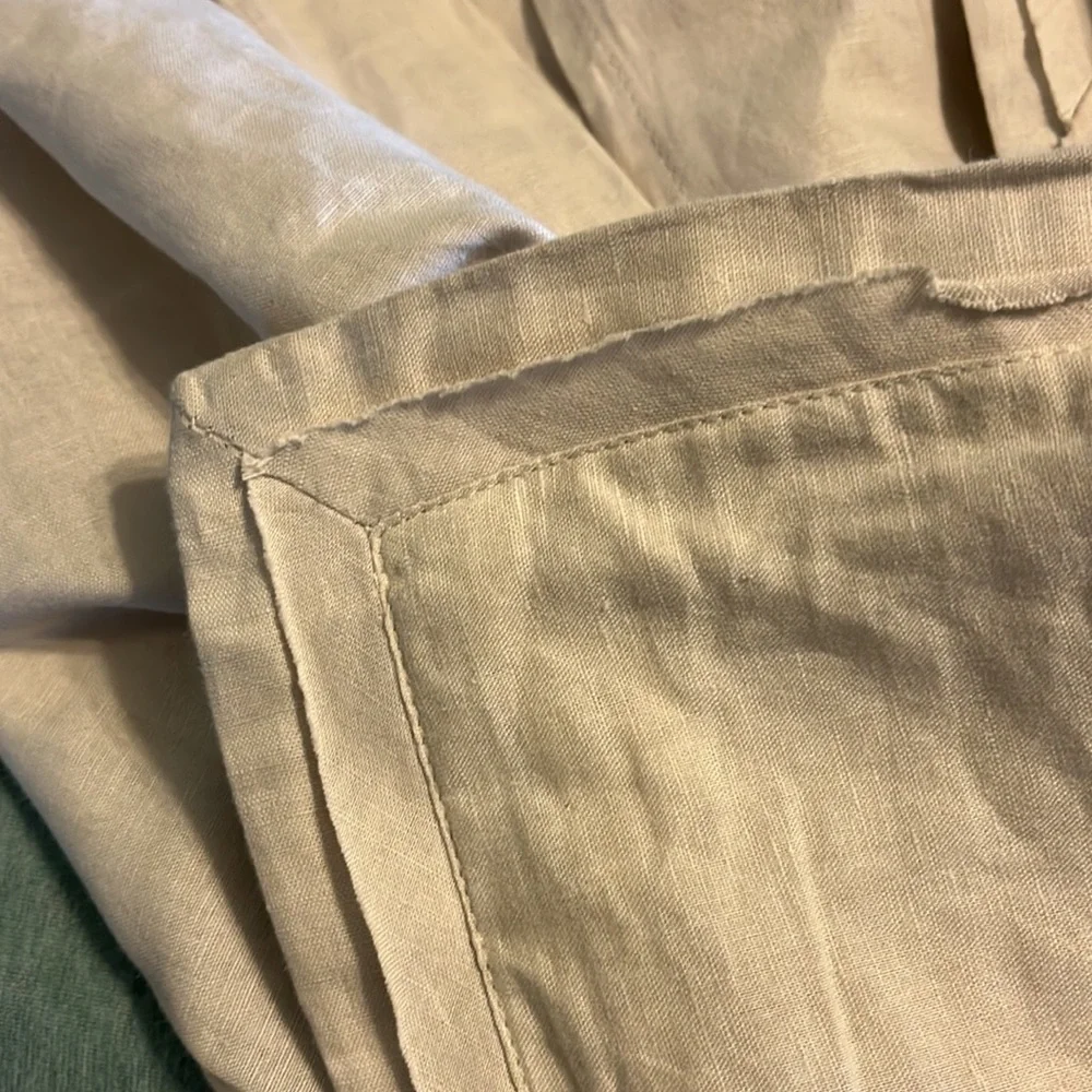 NWT Anthropologie Relaxed Cotton-Linen Duvet Cover Queen Cream color